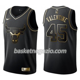 Canotte Uomo Chicago Bulls Denzel Valentine 45 Nike Nero Golden Edition Swingman